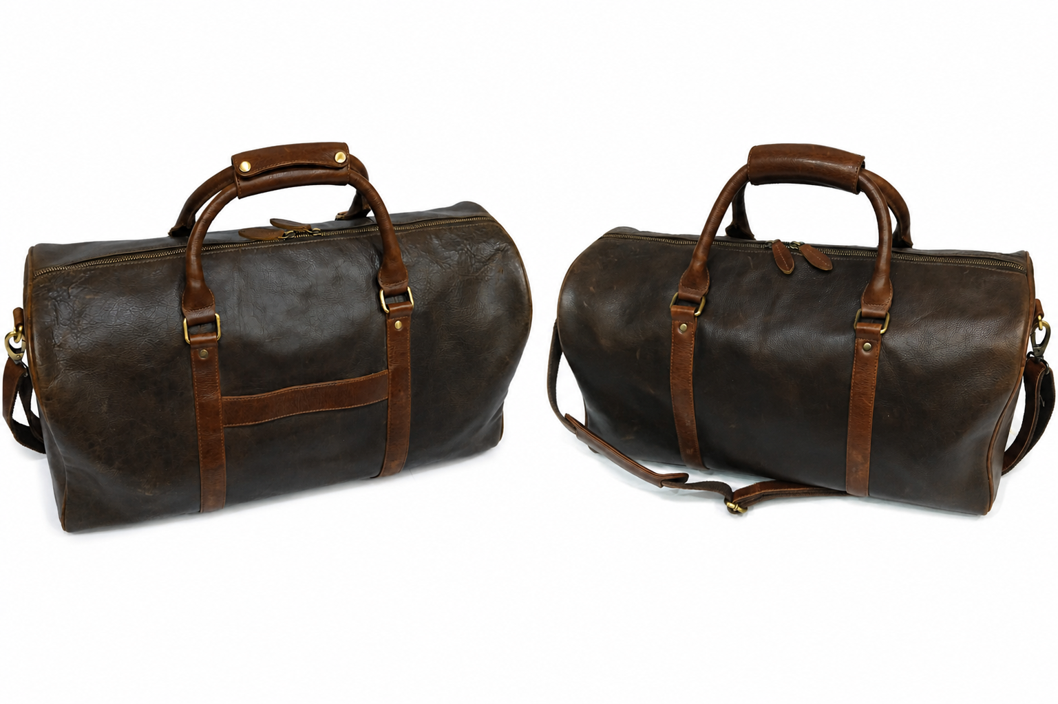 Leather Duffel Travel Bag